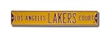 Los Angeles Lakers Court Ct Sign 6 x 36 NBA Basketball Street Sign