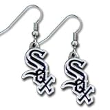 MLB Dangling Earrings - Chicago White Sox Logo