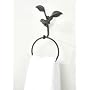 Black Metal wall mount TOWEL RING HOLDER BIRD bath NEW
