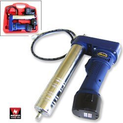 Neiko 12-volt Rechargeable Cordless Grease Gun with Case, Max at 6500PSI