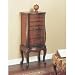 Jewelry : Powell Fleur-de-Lis Jewelry Armoire (Cherry) (40"H x 20"W x 13"D)