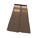 MIRACLE マジックテープ式 玄関用 網戸 キット 万能 風を取り込み 虫を入れさせない 換気 部屋 (ブラウン) MC-MAZIAMI-BR