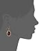 1928 Jewelry Gold-Tone Siam Red Oval Drop Earrings