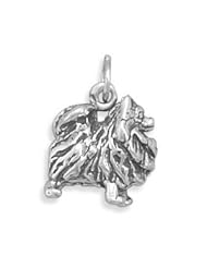 Dog Breed - Pomeranian Charm Sterling Silver