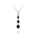 Sterling Silver Past Present and Future Genuine Sapphire and Diamond Accent Pendant