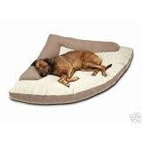 Corner Dog Bed with Bolster XXL 44" x 64" x 44" Khaki