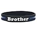 SayitBands Brother Thin Blue Line Silicone Wristband Bracelets Police Officers Patrol Awareness Support