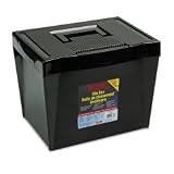 Pendaflex 20861 Portable Letter Size Hanging File Box, 13-7/8w x 10-3/4d x 10-1/4, Black