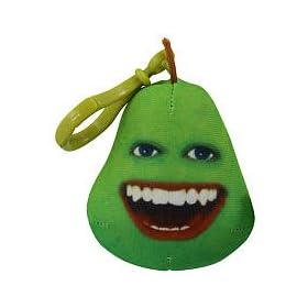  Annoying Orange TakeAlongs 2 1/4 Inch Talking Plush ClipOn Pear