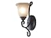 Kenroy Home 80301ORB Priory One-Light Sconce with 9-Inch Extension and 6-Inch Glass Shade