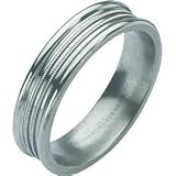 Titanium Grooved 6mm Ring Size 8