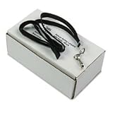 Advantus 75404 Safety Lanyard for ID Cards/Badges, J-Hook Style, 36, Black, 24 per box