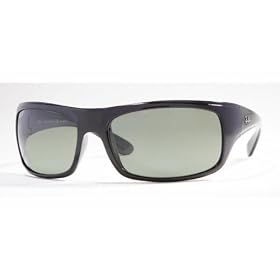 Ray Ban RB4092 601 58 Sunglasses Black Frame With Crystal Green Polarized Lens Size 65-17-135