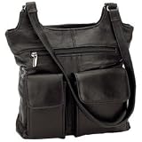 Embassy Solid Genuine Lambskin Leather Purse Zippered Main Compartment Multiple Interior Pockets