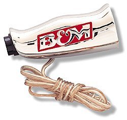 B&M 80658 Brushed Aluminum T-Handle Shifter Grip With Button And SAE Thread Inserts