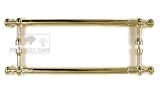 Bead end oversized 12" centers back to back door pull in polished bras