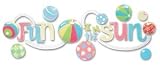 Boutique A Day At The Beach Title Waves Stickers: Fun In The Sun