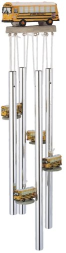 Wind Chime Round Top School Bus Hanging Porch Garden Decoration Decor