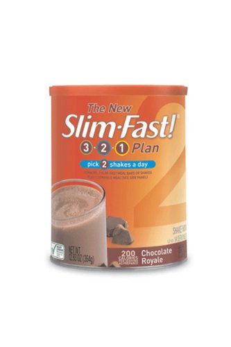 Slim-Fast 3-2-1 Plan, Shake Mix, Chocolate Royale, 12.83-Ounce Canister (Pack of 3)