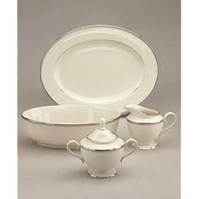 Lenox Tuxedo Platinum Sugar Bowl by Lenox