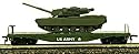 HO RTR 40' Flat w/Abrams Tank, US Army