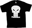 The Punisher Crystalized Movie Skull Logo Black T-Shirt Tee