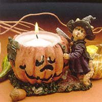 Boyds Bears Sabrina Punkinpuss...Spooky Creations Votive Holder Retired 81011