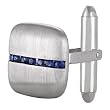 14K White Gold Sapphire Cuff-Links