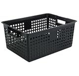 Black Iris Plastic Mesh Storage Basket - Medium