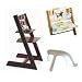Stokke Tripp Trapp High Chair, Cushion, and Baby Rail - Walnut with Tales Cushion
