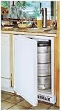 24 Beer Tapper, Black cabinet w/ black door frame, accepts slide in panel