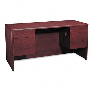 10700 3/4 Peds Kneespace Credenza, 60w x 24d x 29-1/2h, Mahogany Frame/Top