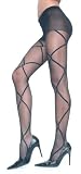 SeXy Black Pantyhose with Criss Cross Design