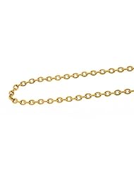 Ladies Real Solid 18K Yellow Gold Italy Cable Link Chain Necklace 17" 6.2 Grams 3MM