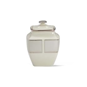 Lenox Ivory Frost Platinum Banded Square Sugar Bowl by Lenox