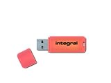 Integral - INFD4GBNEONOR - Neon orange fluo - Cl&eacute; USB 2.0 - 4 Go