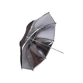 Interfit 33-Inch Translucent Umbrella Cover with 7mm Shaft, Silver/Black