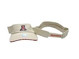 Arizona Wildcats NCAA Adult Adjustable Tan Cream Visor with Embroidered Logo