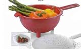 Tupperware Prep Essentials Double Colander~Chili Red