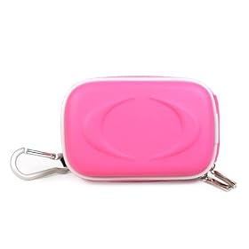 Eva Nylon Ultra Slim Mini Digital Camera Case Olympus Stylus case with Detachable Carabiner and LCD Screen Protector for Olympus Stylus Camera - See Description for Full Compatibility - 10 Color Choices