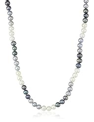 Honora "Tuxedo" Freshwater Cultured Pearl Necklace, 36"