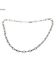 925 Sterling Silver Fashion Chain Necklace Jewelry