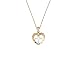 14k Gold Filled Two-Tone Open Heart with Cross Pendant Necklace, 18