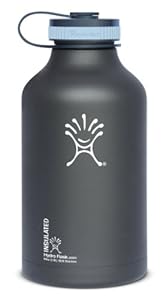 Hydro Flask Insulated Stainless Steel Wide Mouth Water Bottle and Beer Growler, 64-Ounce, Black