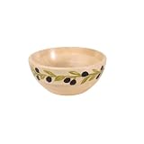 T and G Hevea Small Salad Bowl with Hand Painted Olives