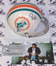 Jim Kiick Autographed Miami Dolphins 2-Bar Mini Football Helmet