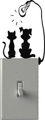 Dog & Cat Tanning - Light Switch Decals - Custom Vinyl Wall Art - Made In USA color black