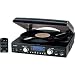 Jensen JTA-460 3-Speed Stereo Turntable with MP3 Encoding System and AM/FM Stereo Radio (Black)