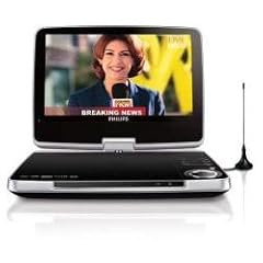 Philips PD9005 Tragbarer DVD-Player (22.8 cm (9 zoll)  LC-Display, DivX-zertifiziert, DVB-T Tuner) schwarz/silber