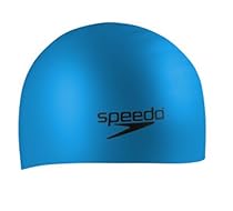 Speedo Silicone Long Hair Swim Cap, Blue, One Size
